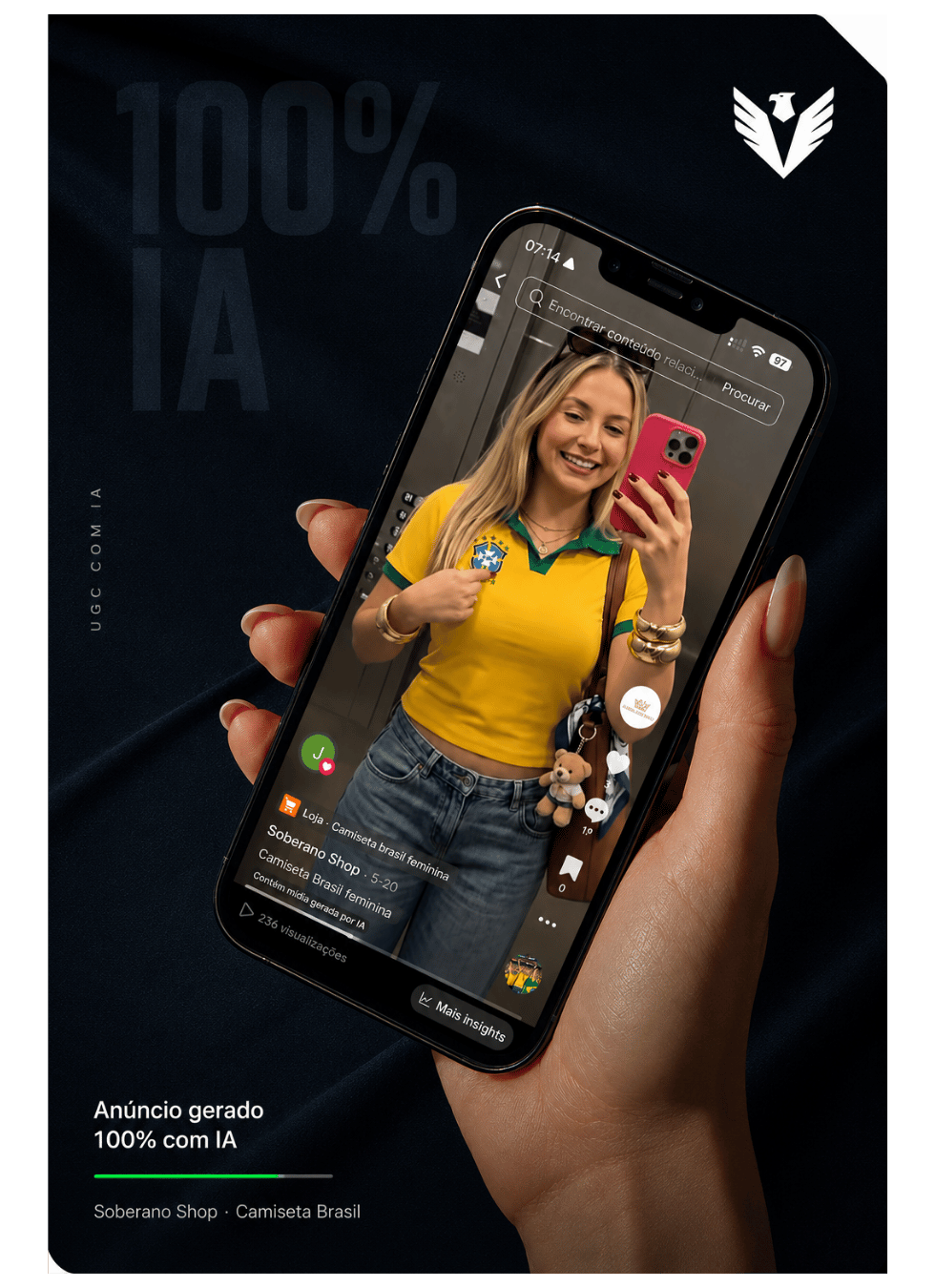 Anúncio UGC criado com IA